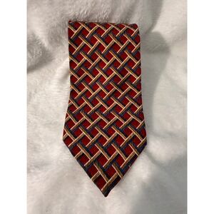 Scotch and Soda Cocktail‎ Collection Men's Necktie Red Blue  Geometric Pattern